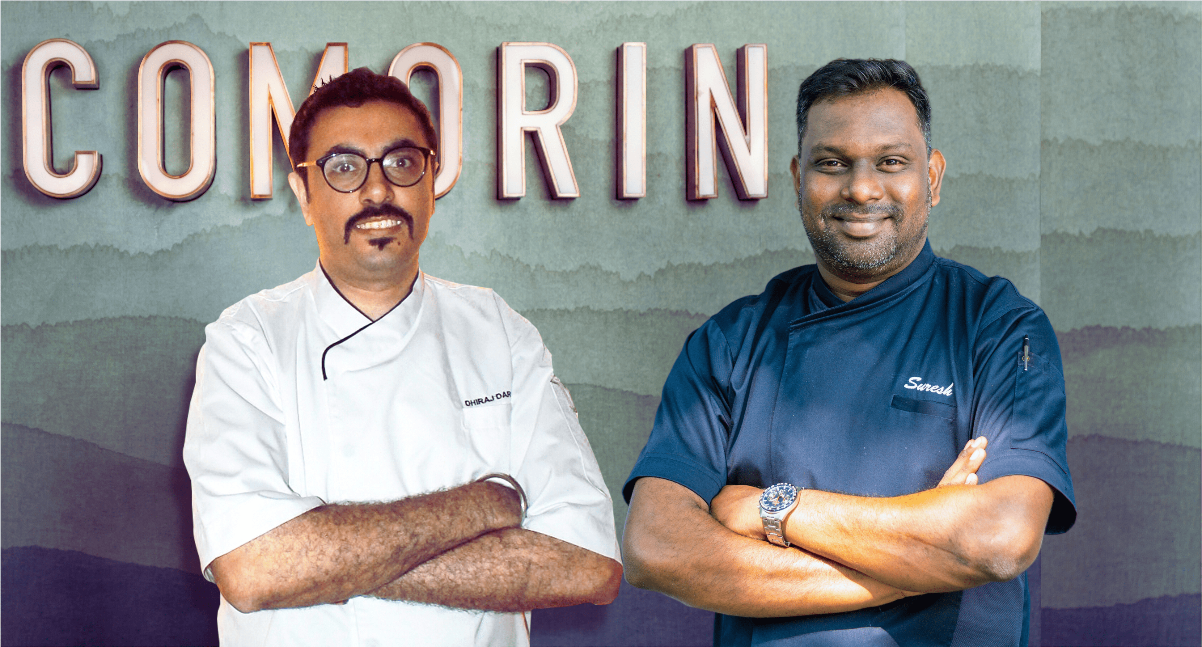 Brand Chef of Comorin, Chef Dhiraj Dargan and Brand Chef of Hosa, Chef Suresh DC-min